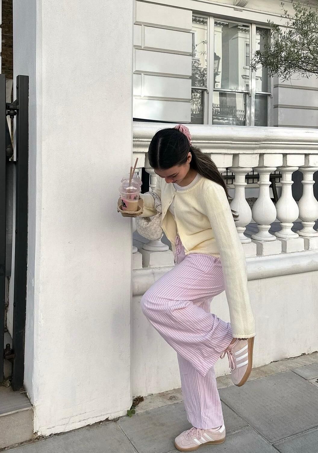 Kadın Limon Sarısı Petek Örgü Düğmeli Triko Hırka