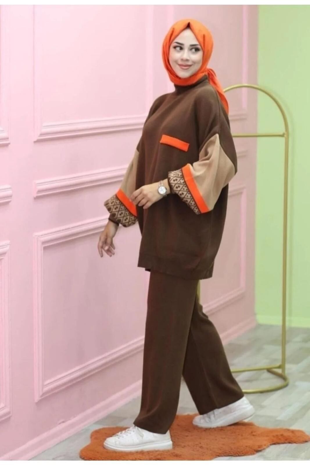 Kadın Ikili Tesettür Takım Kışlık Pike